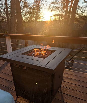 Reviewer image of the fire pit table