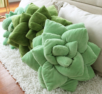 Image of three of the green succulent pillows