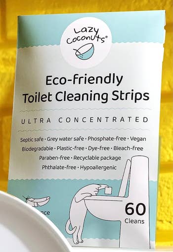 Package of Lazy Coconuts Eco-Friendly Toilet Cleaning Strips
