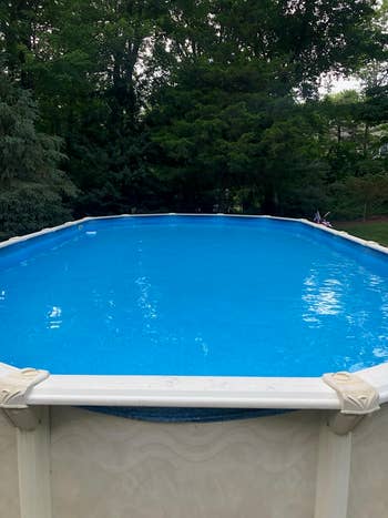 The aforesaid  above-ground excavation  aft  cleaning with bluish  water