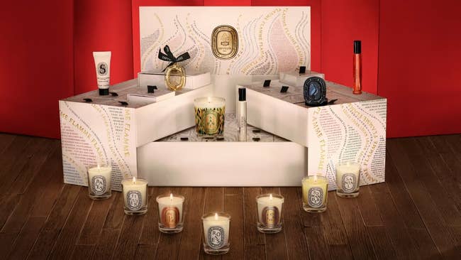 a gorgeous Diptyque advent calendar filled with candles