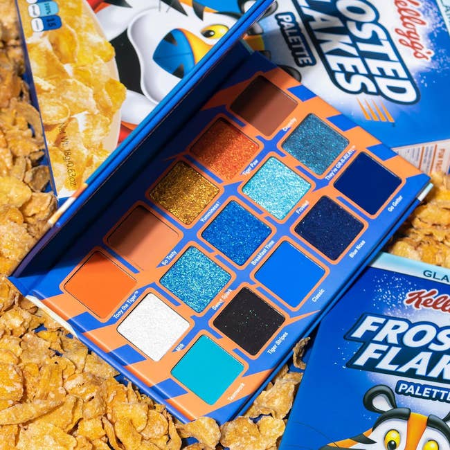 the frosted flakes inspired eyeshadow