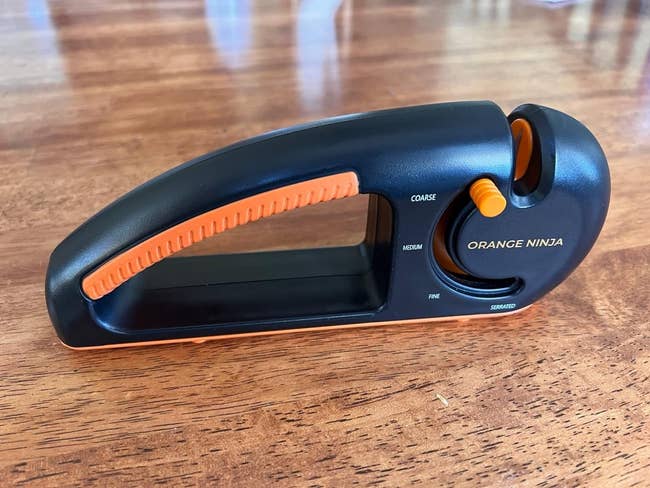 Handheld knife sharpener branded 