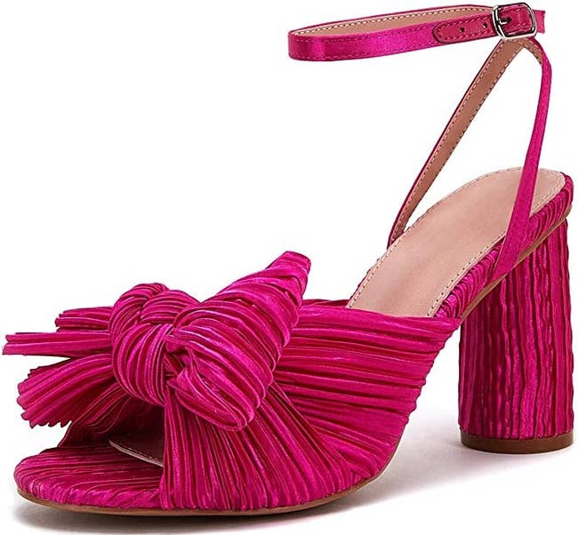 bright pink bow knot sandal