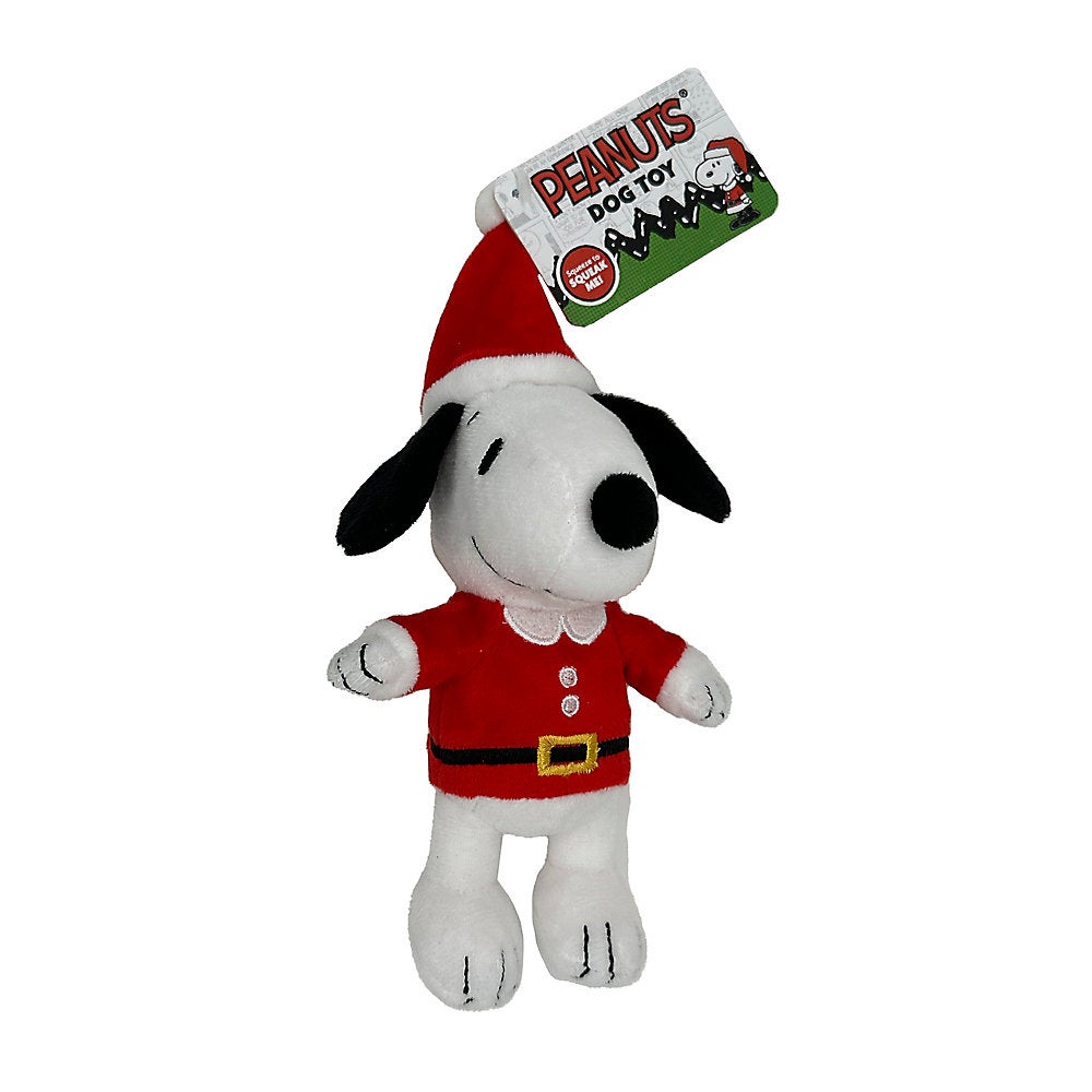 snoopy dressed as santa plush toy