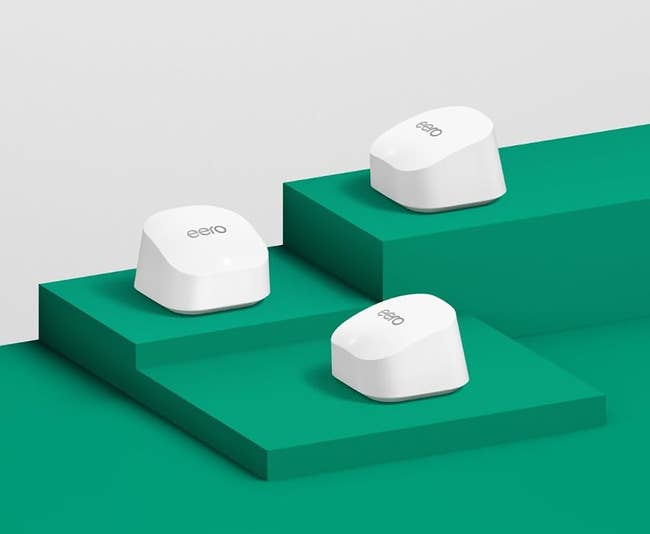 Eero Wi-Fi 6 mesh router strategy connected show platform, labeled