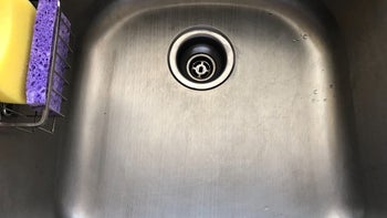 Reviewer's sink after using Hope's Perfect Sink Cleaner