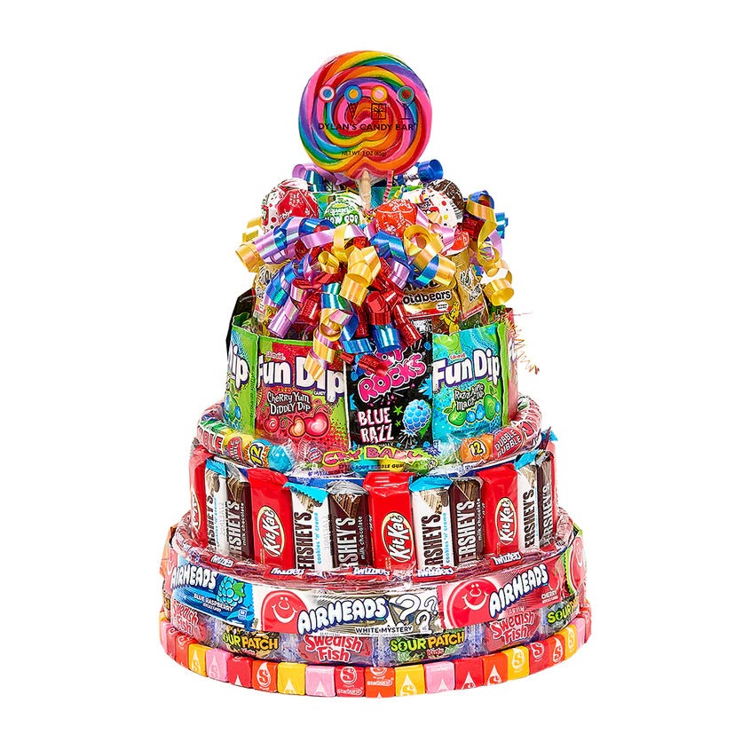 a cake made of candy