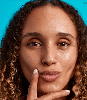 Model with clear skin