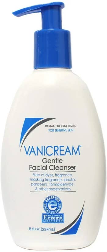 bottle of Vanicream gentle facial cleanser