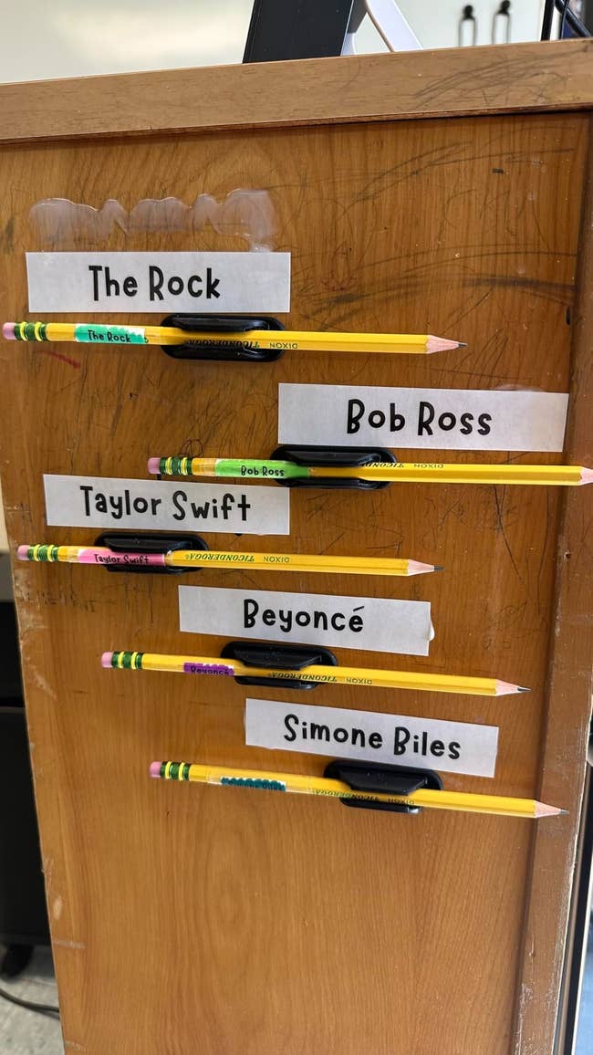  The Rock, Bob Ross, Taylor Swift, Beyoncé, and Simone Biles, attached to a woody  panel