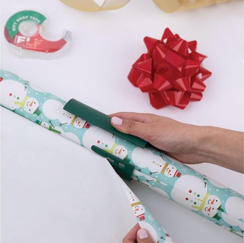 2pcs Wrapping Paper Cutter, Gift Wrap Cutterportable Sliding Wrapping Paper  Roll Cutter Tool,makes Wall Sticker Decorations And Gift Packaging Compati