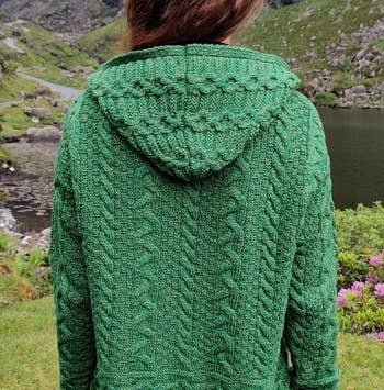 The back of the cardigan