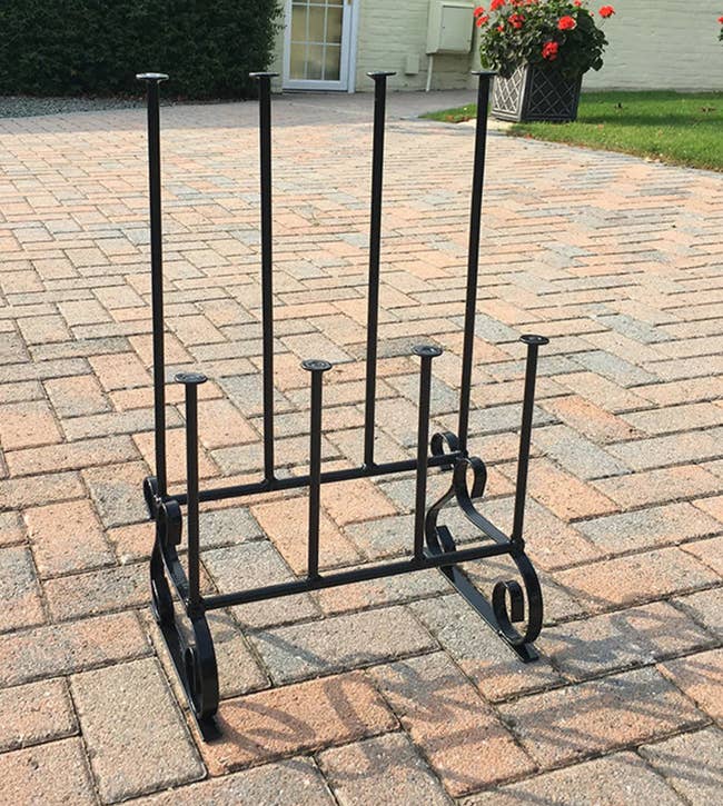 photo of boot stand outdoors