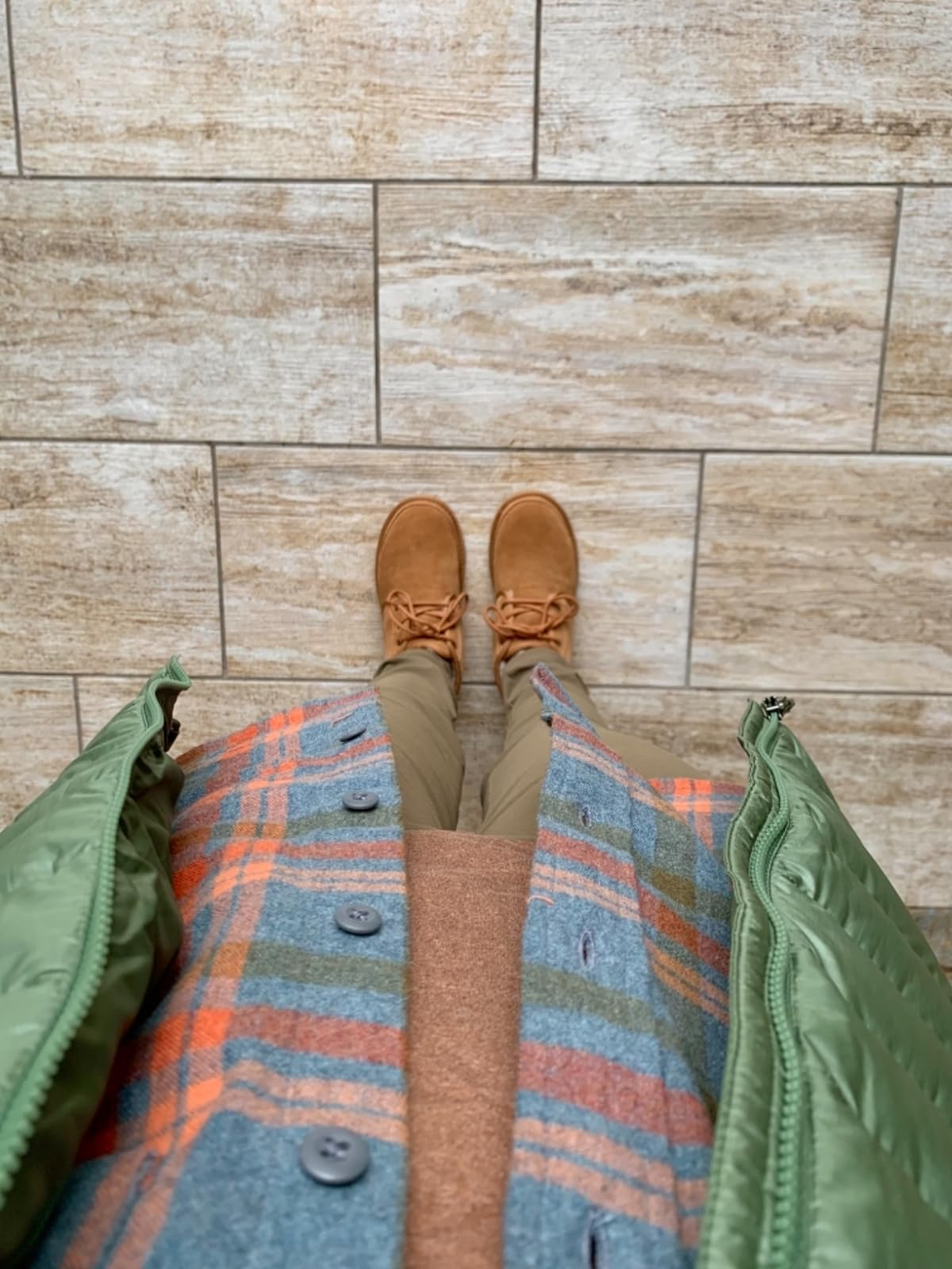 reviewer wearing the uggs successful  brown