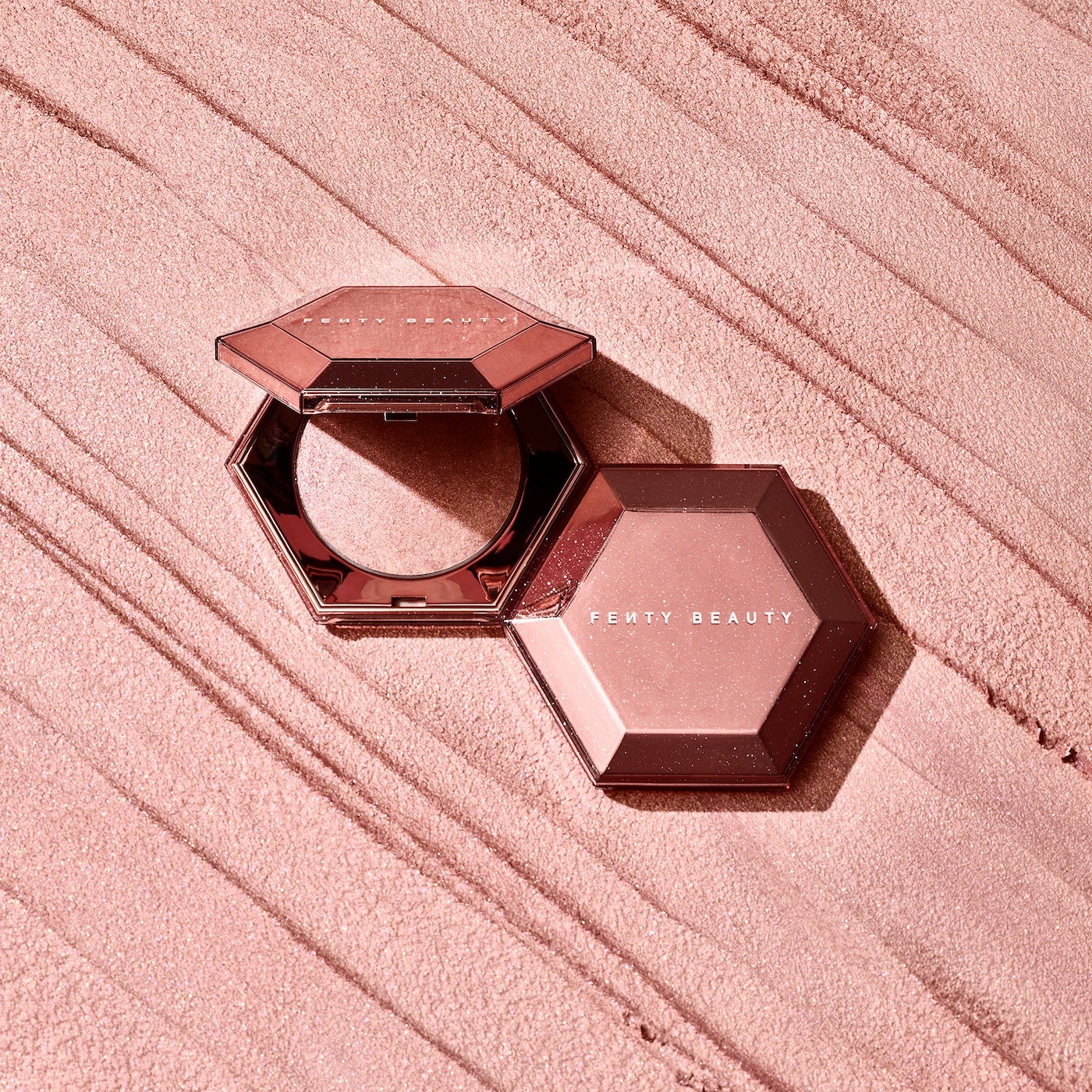 the hexagon shaped packaging for the pink diamond shimmer