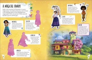 inside pages of an encanto sticker book
