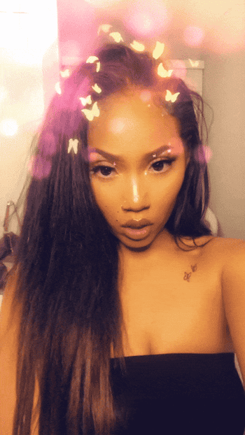 gif of me wearing butterfly lashes