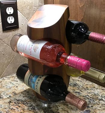 Reviewer image of the wooden wine rack