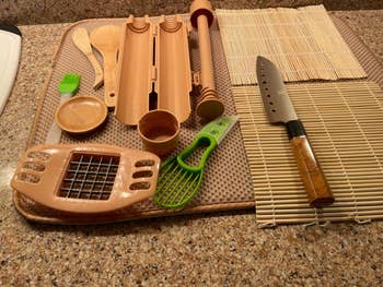 tools from the sushi making kit