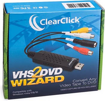 Close up of the box for the cable