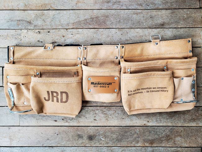 the brown personalized tool belt