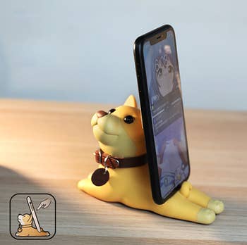 a dog phone stand