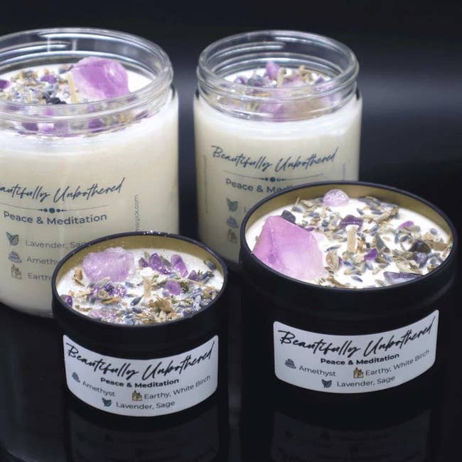 Candles labeled