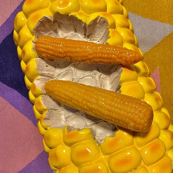 Corn dildos in two sizes side-by-side for comparison