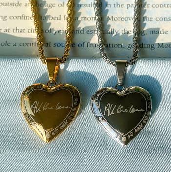 all the love lockets in gold and silver