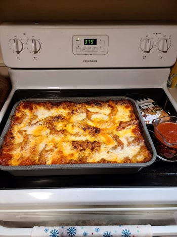 another reviewer's pan of baked lasagna