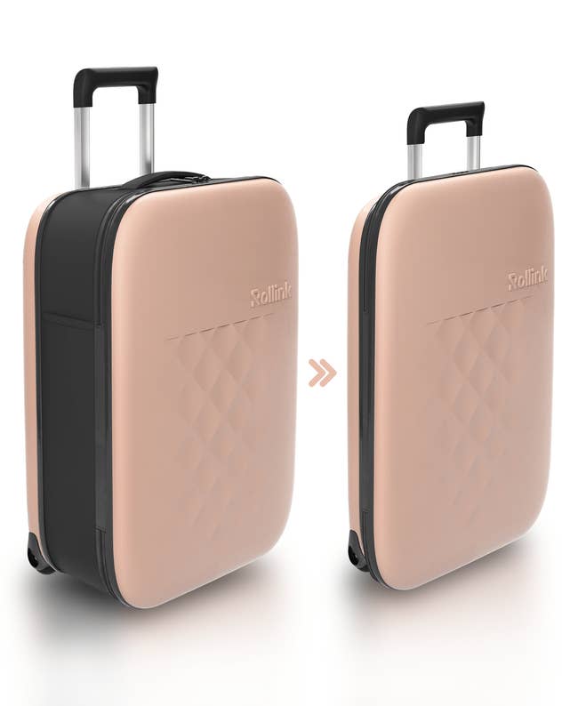 Two Solite brand carry-on suitcases with telescopic handles and a quilted design, ideal for travelers seeking style and practicality