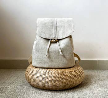The linen backpack