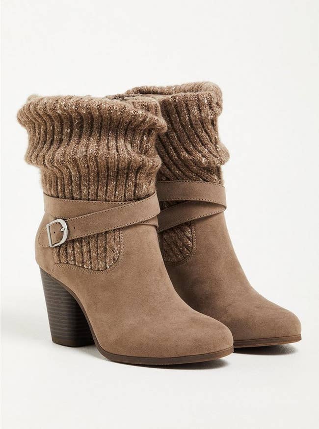 the brown sweater bootie
