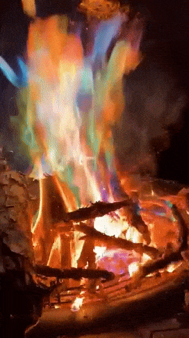 gif of reviewer's colorful burning fire