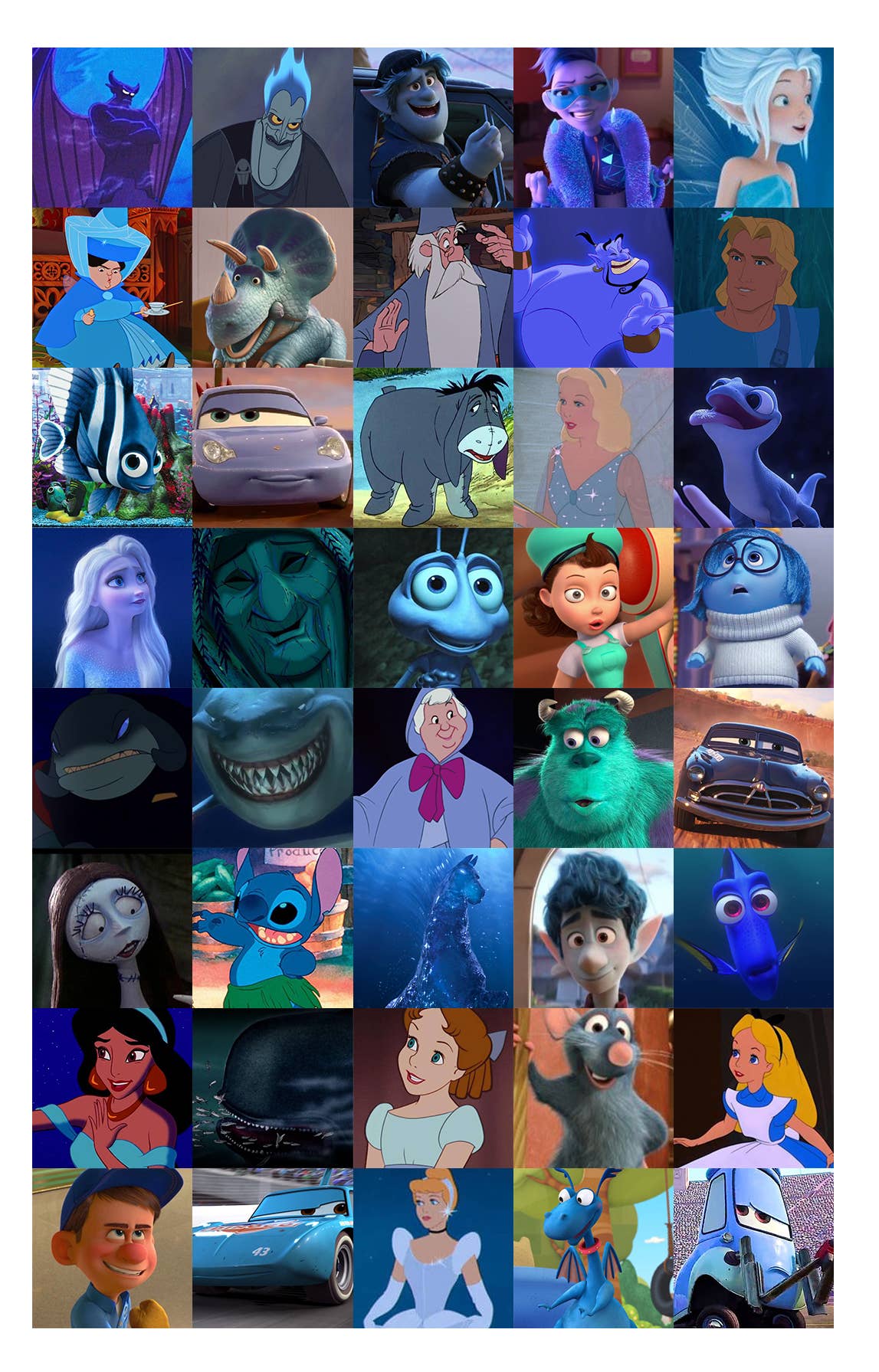 Most People Can't Identify 20/40 Of These Blue Disney Characters — Can You?