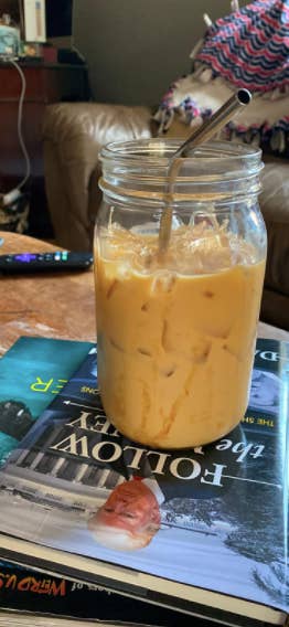 a different reviewer's photo of an iced coffee