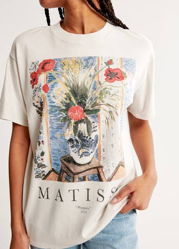 a close up of the matisse graphic tee 