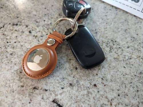 Reviewer's AirTag attached to their keys