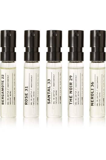 Bergamote 22, Rose 31, Santal 33, Thé Noir 29, Neroli 36