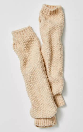 tan colored arm warmers