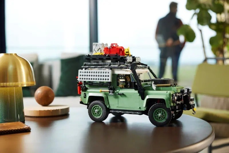 a land rover defender made from lego