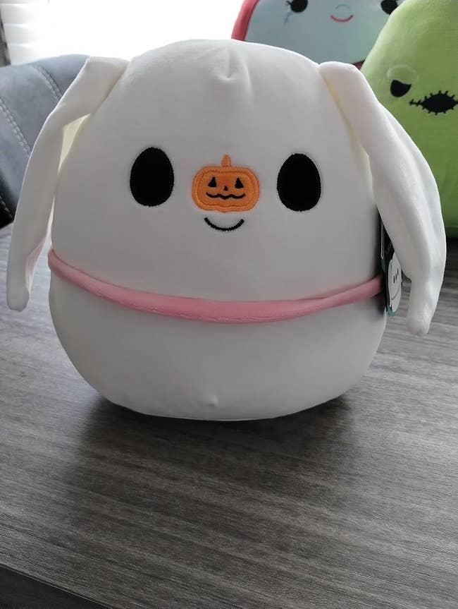 reviewer's Zero Squishmallow plush