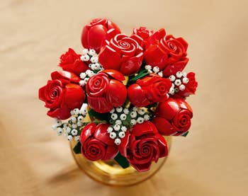a lego rose bouquet