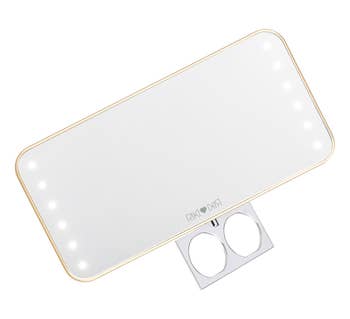 smartphone lit mirror with finger case