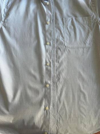 Close-up of the same shirt now wrinkle-free