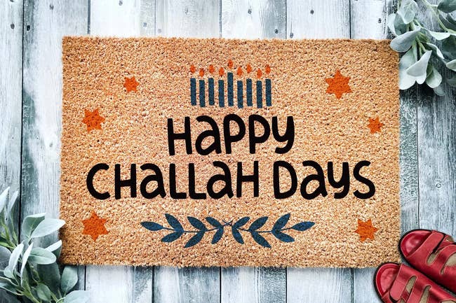 Happy Challah Days door mat