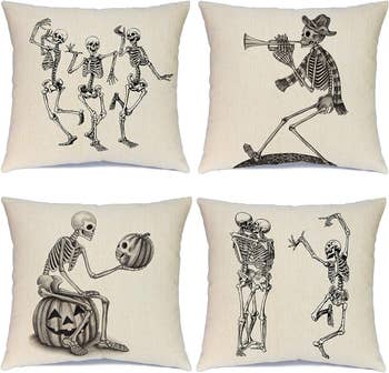 the four throw pillow designs