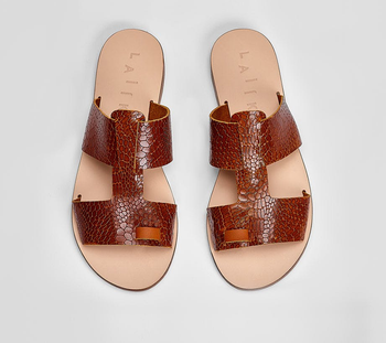 sandal in amber snake