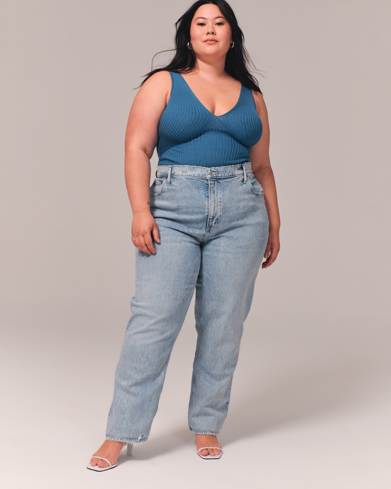  EXPOING Extra Wide Leg Denim Pants for Women Long Jeans Elastic  Waist with Pockets Plus Size Loose Casual (Blue XS) : Clothing, Shoes &  Jewelry